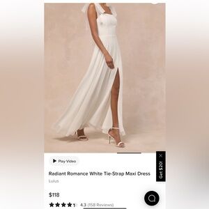 Lulu's White Maxi Dress size XL